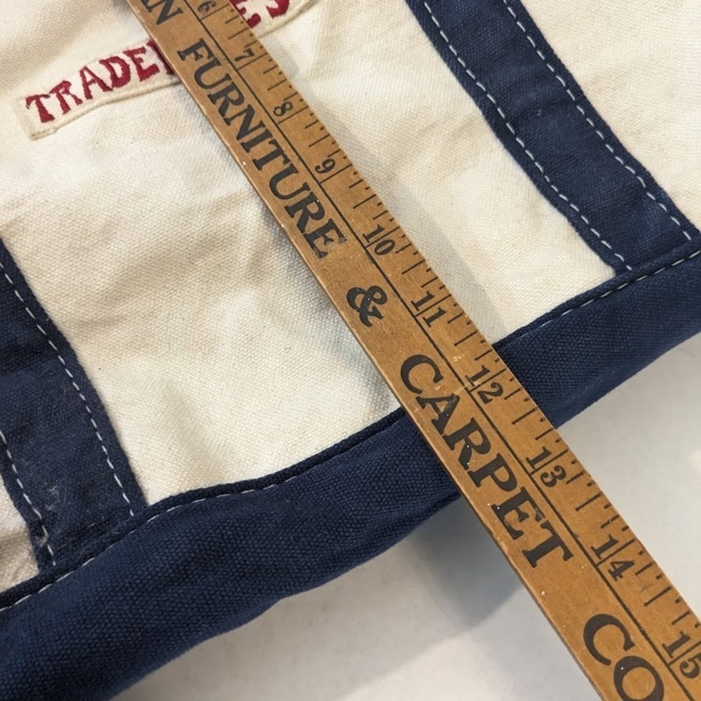 Vintage Retro Trader Joe's Embroidered Large Canvas Tote Classic Bag Rare Y2K - Picture 5 of 16